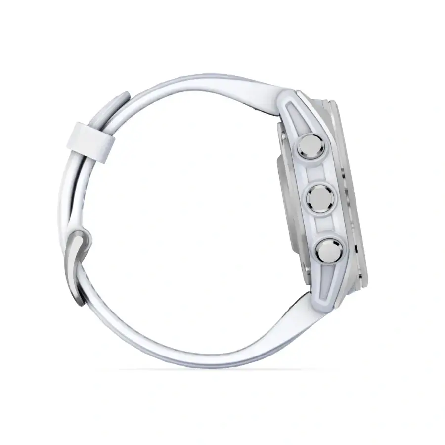 Смарт-годинник Garmin fenix 8 AMOLED 43 mm Silver with Whitestone Silicone Band (010-02903-00)