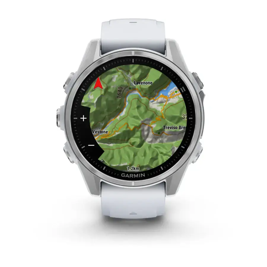 Смарт-годинник Garmin fenix 8 AMOLED 43 mm Silver with Whitestone Silicone Band (010-02903-00)