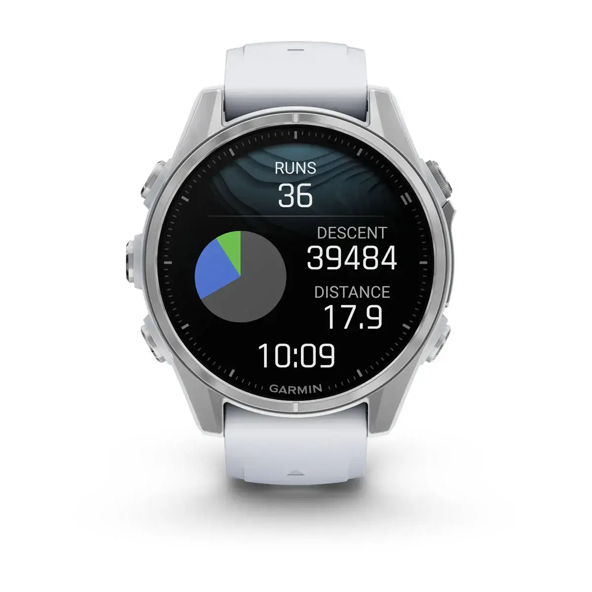 Смарт-годинник Garmin fenix 8 AMOLED 43 mm Silver with Whitestone Silicone Band (010-02903-00)