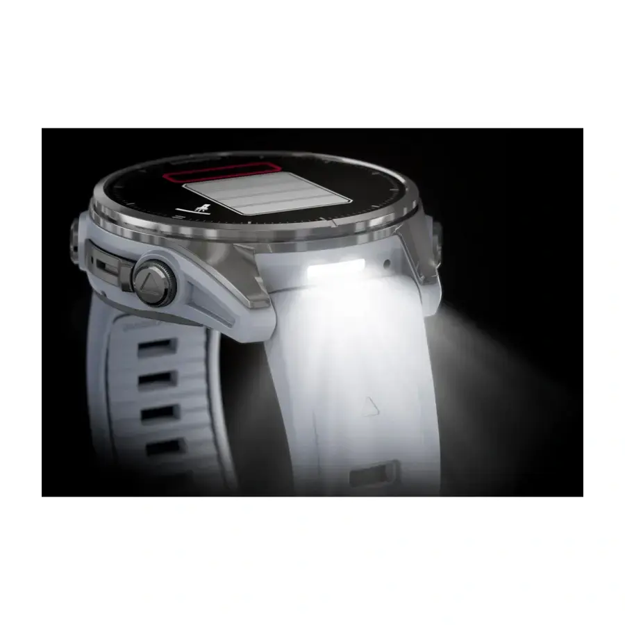 Смарт-годинник Garmin fenix 8 AMOLED 43 mm Silver with Whitestone Silicone Band (010-02903-00)