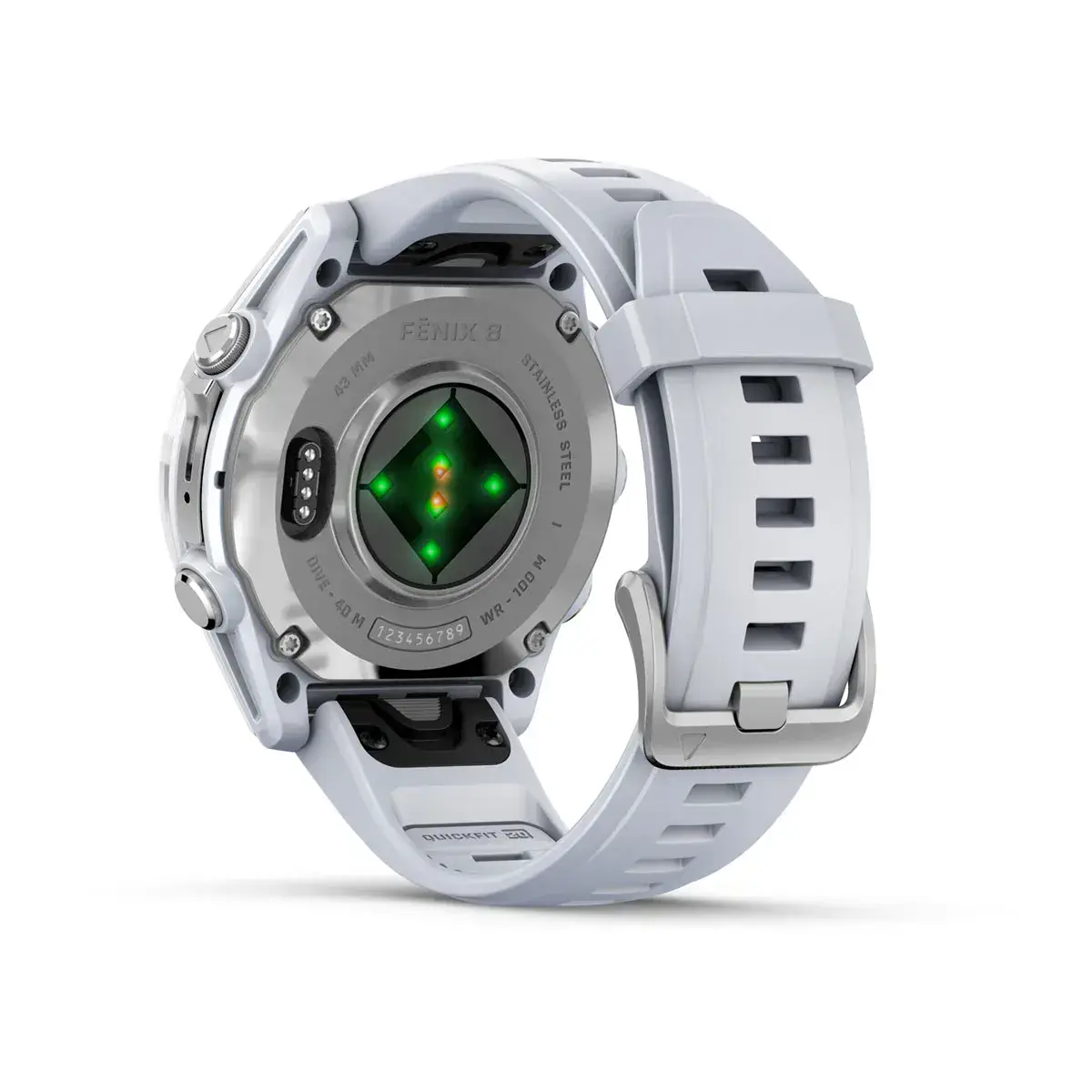 Смарт-годинник Garmin fenix 8 AMOLED 43 mm Silver with Whitestone Silicone Band (010-02903-00)