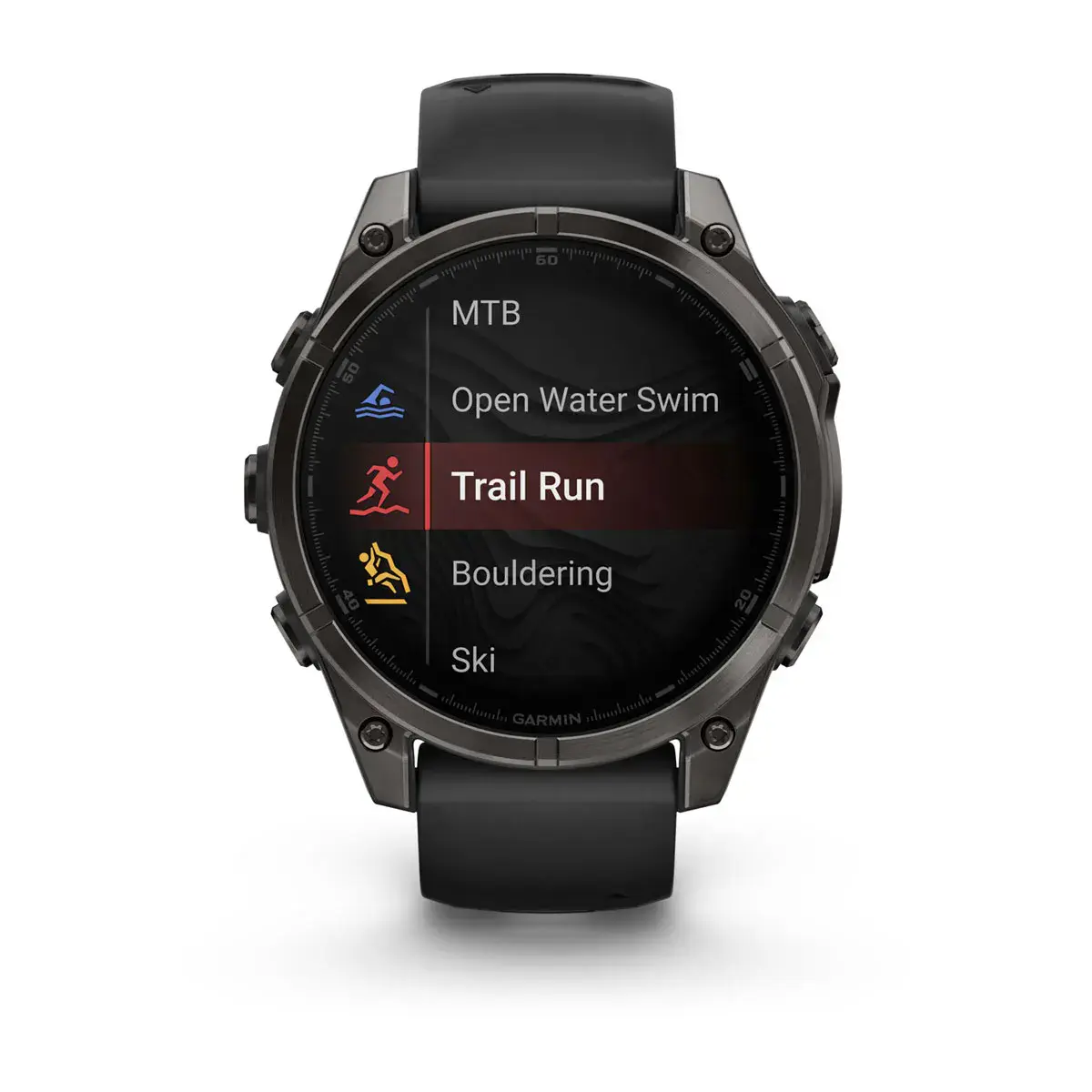 Смарт-годинник Garmin fenix 8 AMOLED 47 mm Sapphire, Carbon Gray DLC Titanium with Black/Pebble Gray Silicone Band (010-02904-20/21)