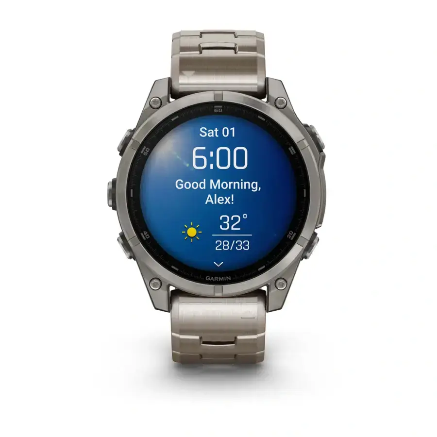 Смарт-годинник Garmin fenix 8 AMOLED 47 mm Sapphire, Titanium with slots Titanium (010-02904-40)