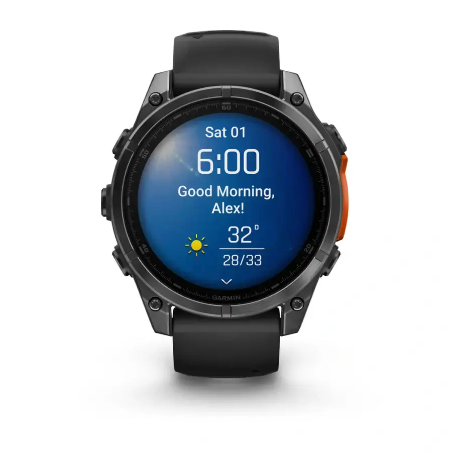Смарт-годинник Garmin fenix 8 AMOLED 47 mm Slate Gray with Black Silicone Band (010-02904-00)