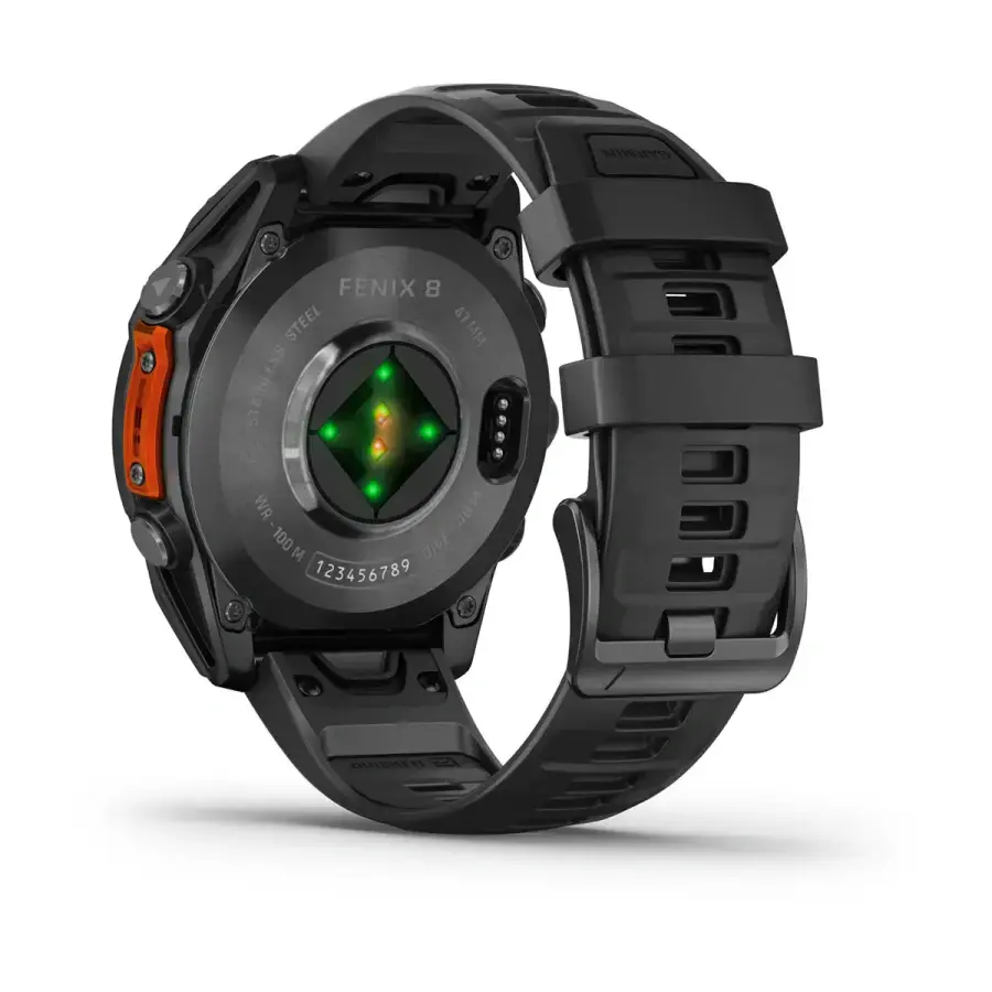 Смарт-годинник Garmin fenix 8 AMOLED 47 mm Slate Gray with Black Silicone Band (010-02904-00)