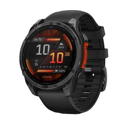 Смарт-часы Garmin fenix 8 AMOLED 47 mm Slate Gray with Black Silicone Band (010-02904-00)