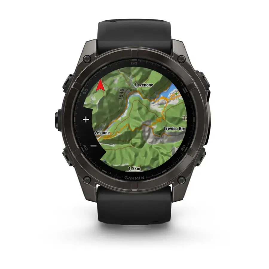 Смарт-часы Garmin fenix 8 AMOLED 51 mm Sapphire, Carbon Gray DLC Titanium with Black/Pebble Gray Silicone Band (010-02905-20/21)