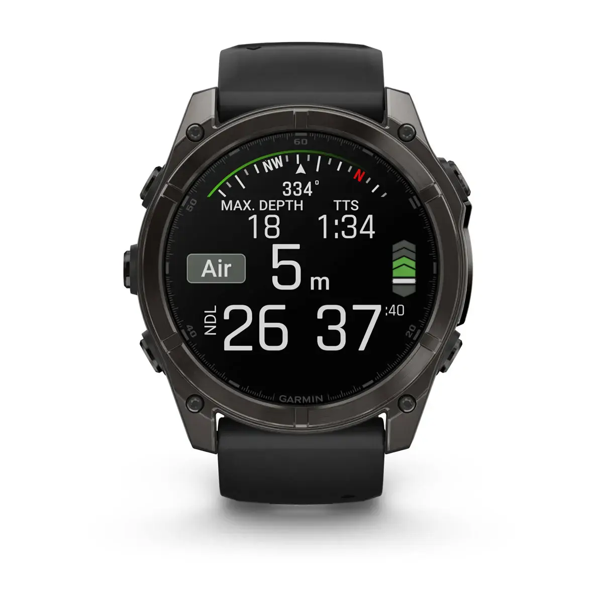 Смарт-годинник Garmin fenix 8 AMOLED 51 mm Sapphire, Carbon Gray DLC Titanium with Black/Pebble Gray Silicone Band (010-02905-20/21)