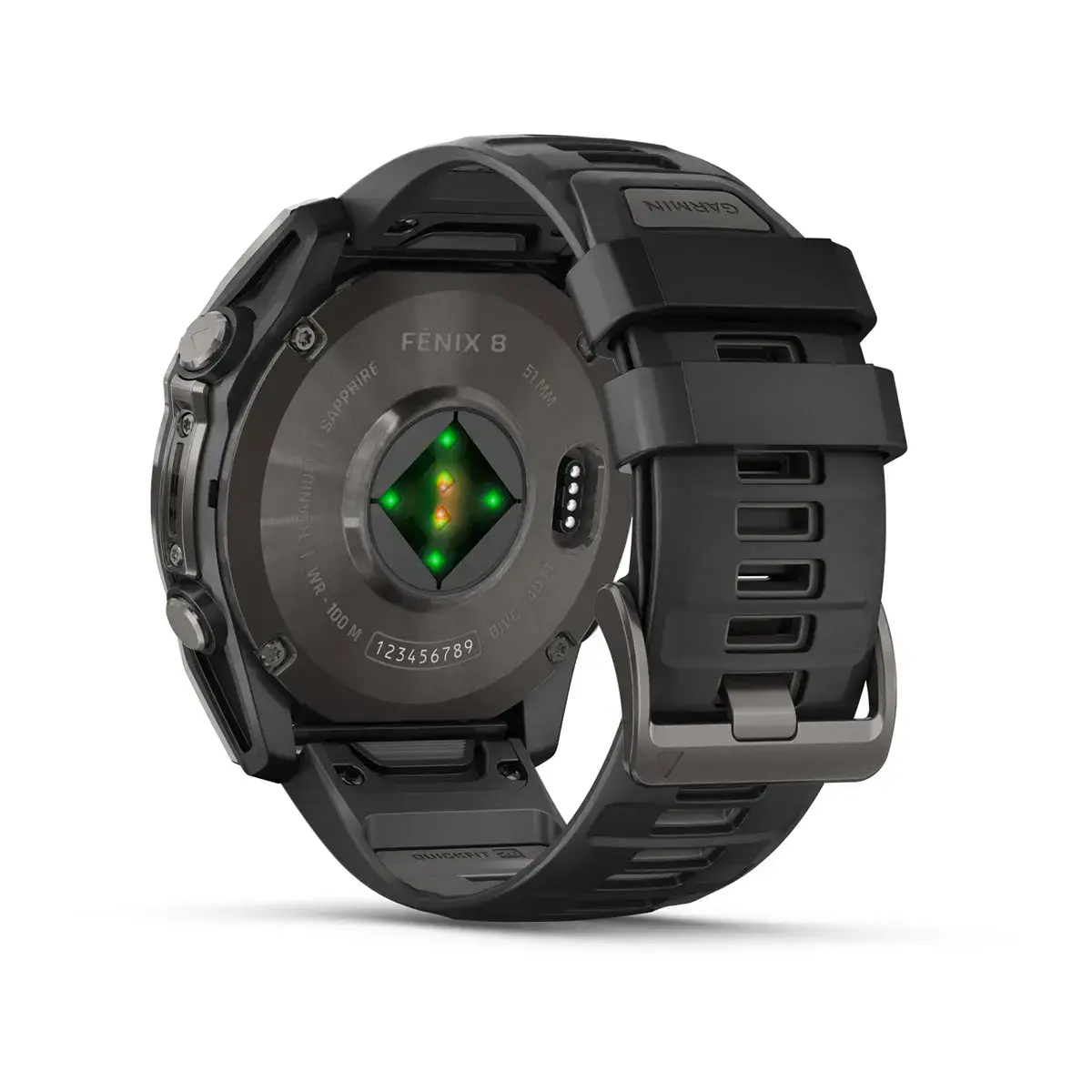 Смарт-годинник Garmin fenix 8 AMOLED 51 mm Sapphire, Carbon Gray DLC Titanium with Black/Pebble Gray Silicone Band (010-02905-20/21)