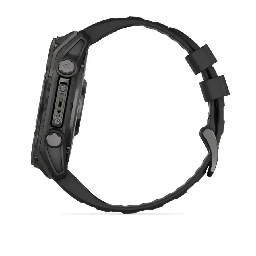 Смарт-часы Garmin fenix 8 AMOLED 51 mm Sapphire, Carbon Gray DLC Titanium with Black/Pebble Gray Silicone Band (010-02905-20/21)