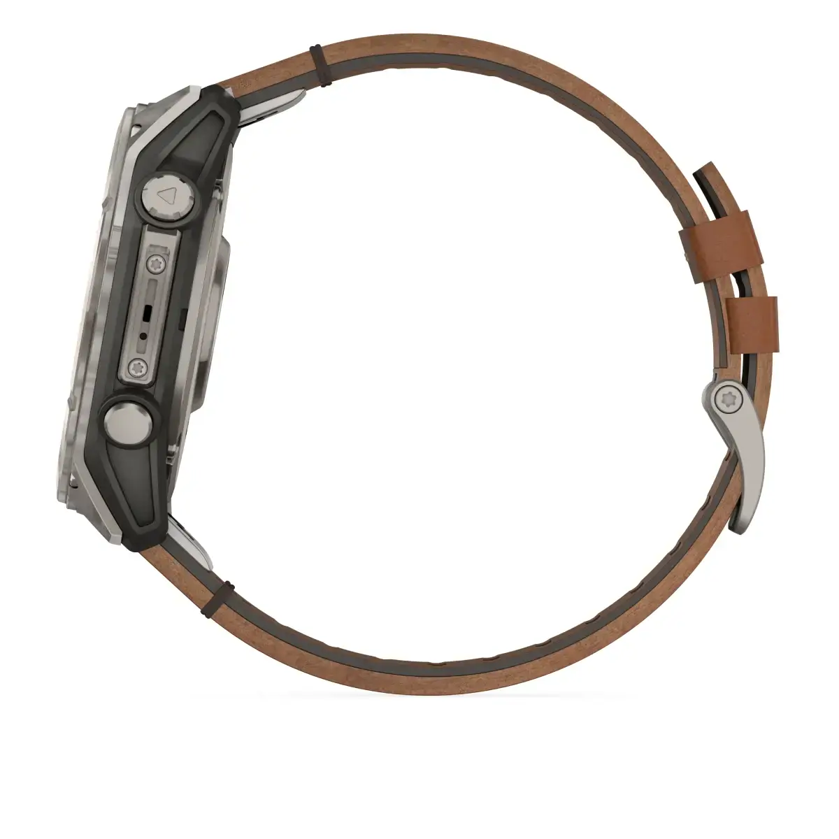 Смарт-часы Garmin fenix 8 AMOLED 51 mm Sapphire, Graphite/Carbon Gray DLC Titanium with QuickFit leather strap 26 mm (010-02905-40)