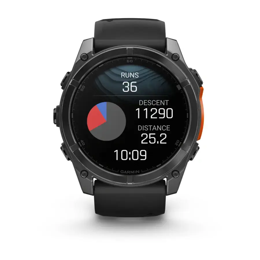 Смарт-годинник Garmin fenix 8 AMOLED 51 mm Slate Gray with Black Silicone Band (010-02905-00)