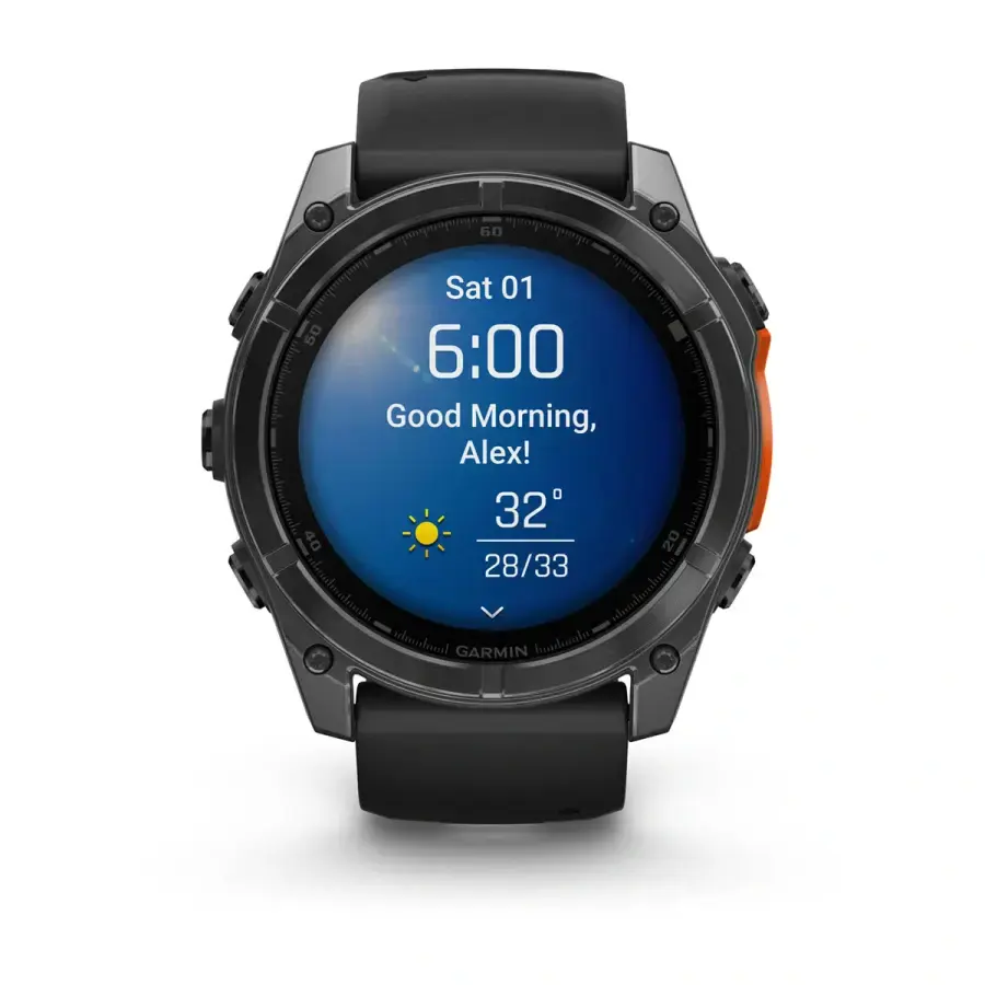 Смарт-годинник Garmin fenix 8 AMOLED 51 mm Slate Gray with Black Silicone Band (010-02905-00)