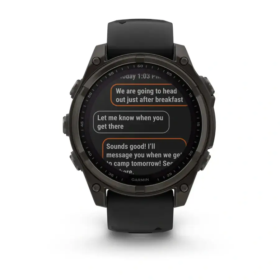 Смарт-часы Garmin fenix 8 SOLAR - 47 mm Sapphire, Carbon Gray DLC Titanium with Black/Pebble Gray Silicone Band (010-02906-10/11)