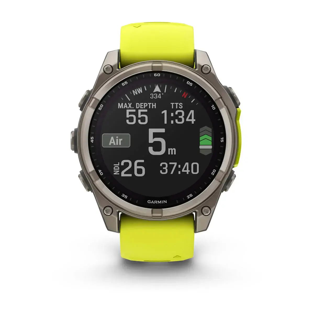 Смарт-годинник Garmin fenix 8 SOLAR 47 mm Sapphire, Titanium with Amp Yellow/Graphite Silicone Band (010-02906-20/21)