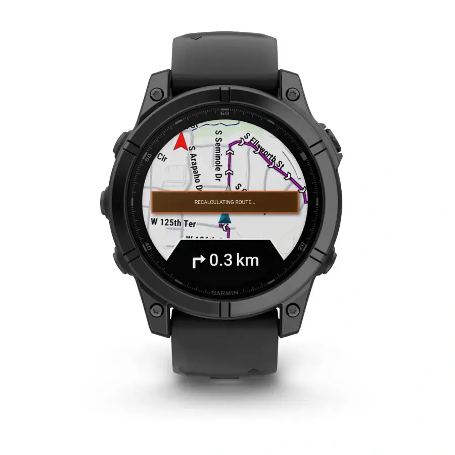 Смарт-часы Garmin fenix E AMOLED 47 mm Slate Gray Steel with Black Silicone Band (010-03025-03/01)