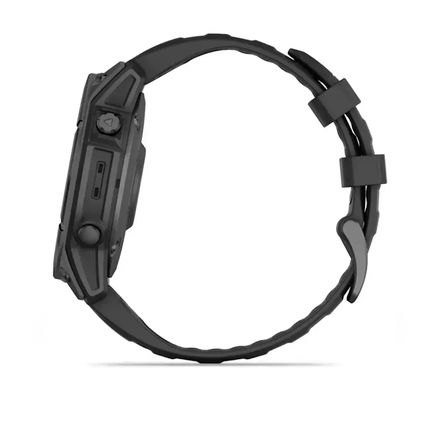 Смарт-часы Garmin fenix E AMOLED 47 mm Slate Gray Steel with Black Silicone Band (010-03025-03/01)