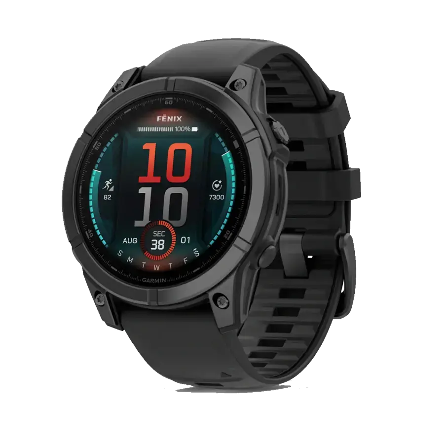 Смарт-часы Garmin fenix E AMOLED 47 mm Slate Gray Steel with Black Silicone Band (010-03025-03/01)
