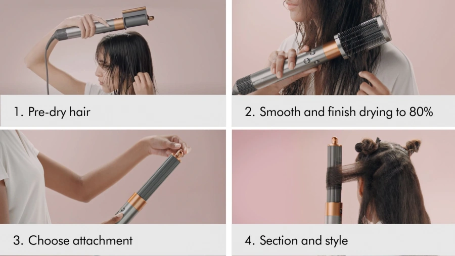 Стайлер для длинных волос Dyson Airwrap Long Volumise - Strawberry Bronze/Blush Pink (581840-01) EU