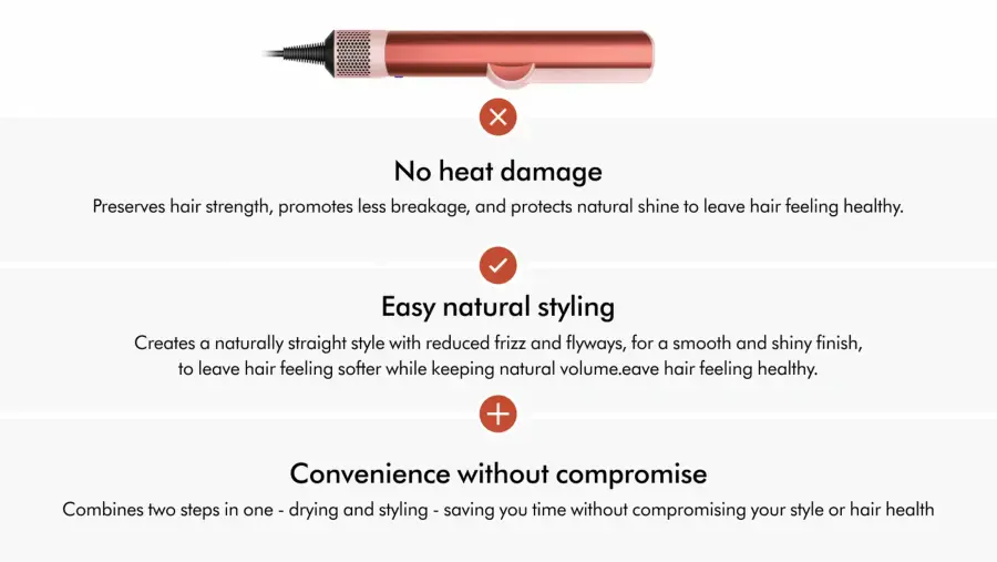 Выпрямитель для волос Dyson Airstrait HT01 - Strawberry Bronze/Blush Pink (560844-01) EU