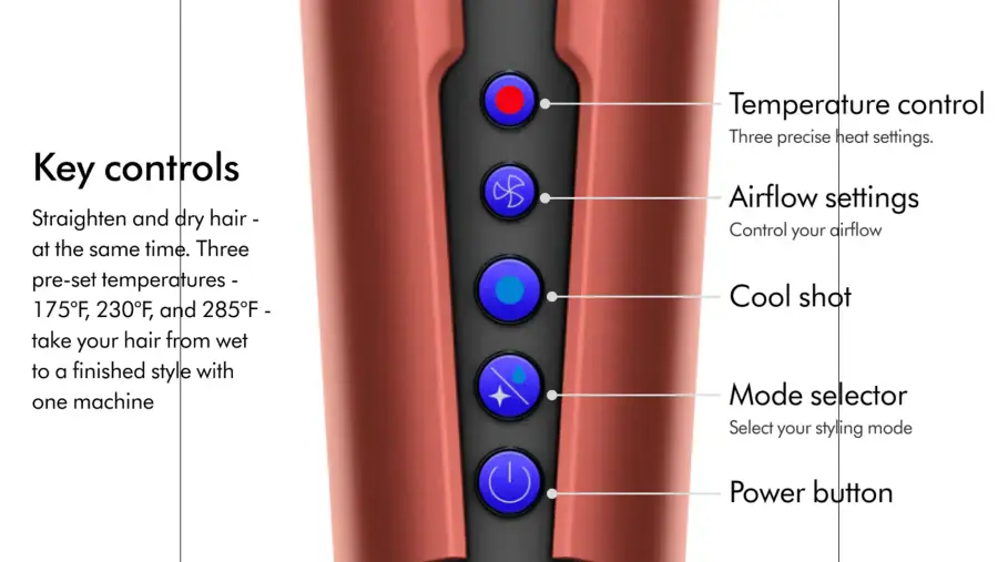 Выпрямитель для волос Dyson Airstrait HT01 - Strawberry Bronze/Blush Pink (560844-01) EU