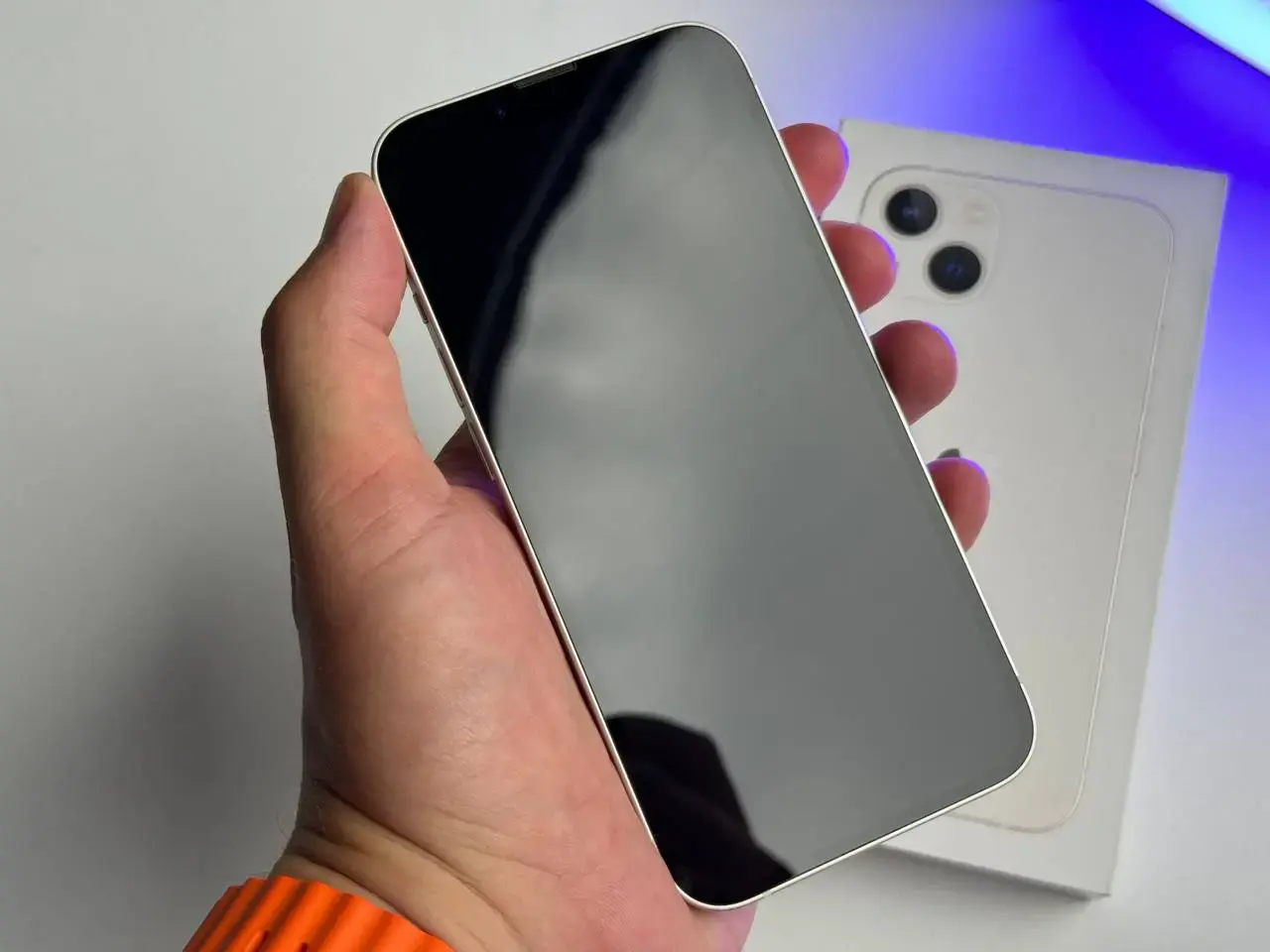 Б/У Apple iPhone 13 256GB Starlight (MLMX3, MLQ73) - Состояние: идеальный | Аккумулятор: 82% | Комплект: полный