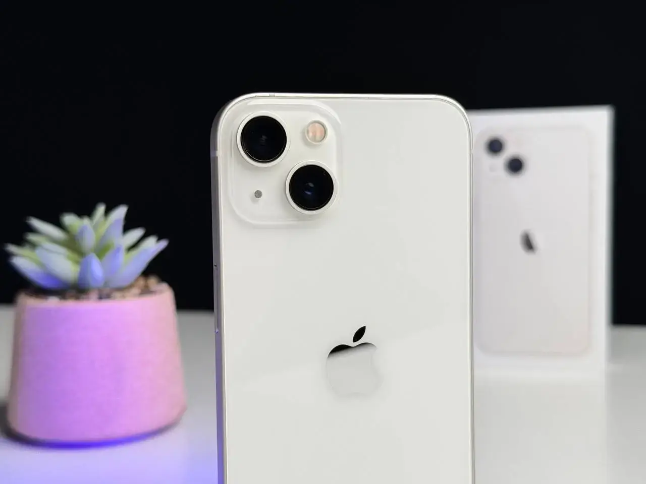 Б/У Apple iPhone 13 256GB Starlight (MLMX3, MLQ73) - Состояние: идеальный | Аккумулятор: 82% | Комплект: полный