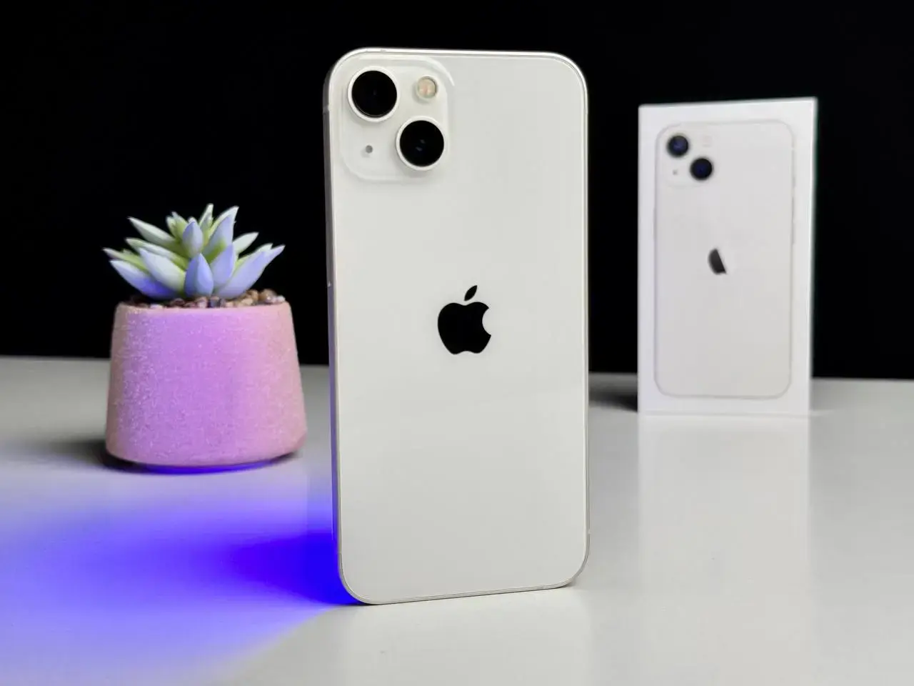 Б/У Apple iPhone 13 256GB Starlight (MLMX3, MLQ73) - Состояние: идеальный | Аккумулятор: 82% | Комплект: полный