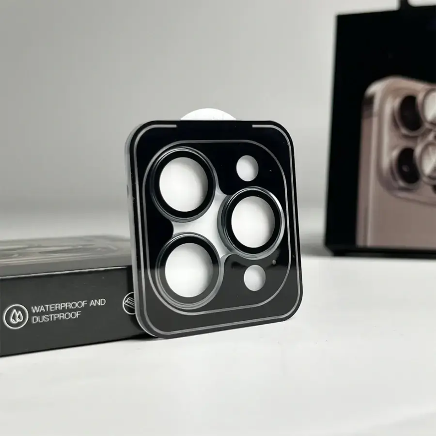 Защитное стекло Monblan для камеры iPhone 15 Pro/15 Pro Max Ring Series - White Titanium