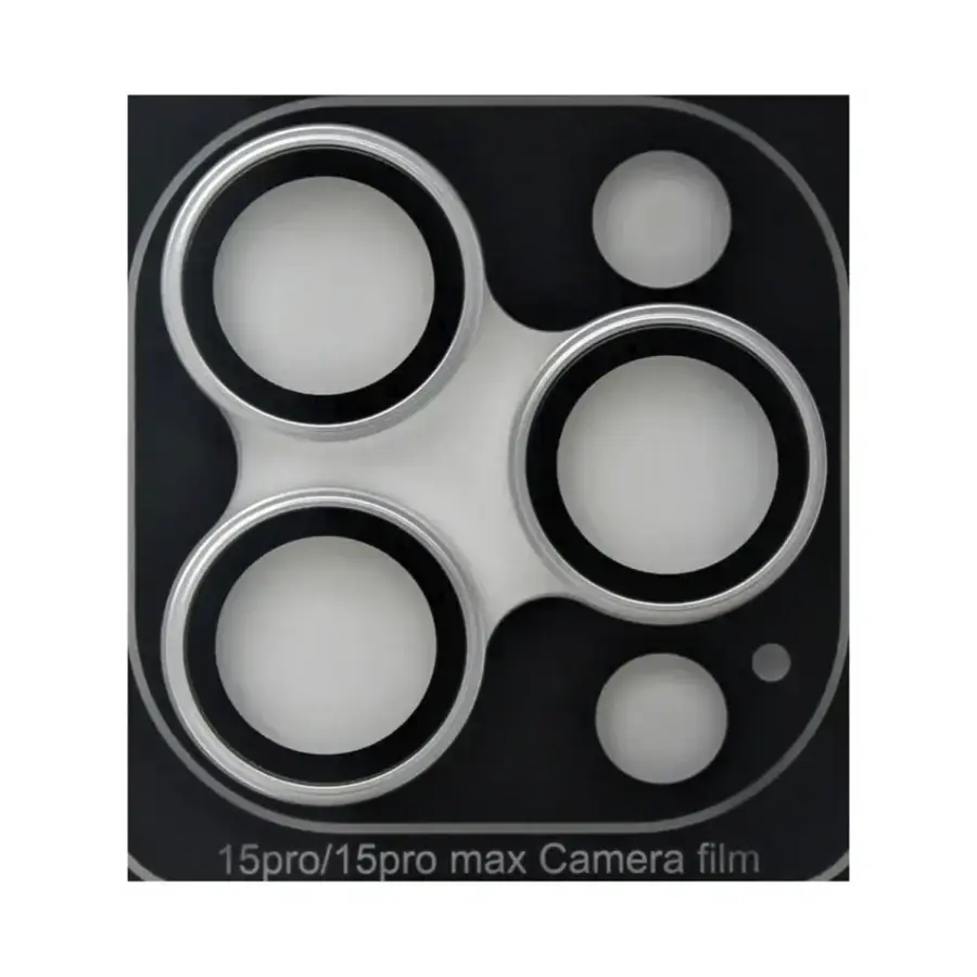 Защитное стекло Monblan для камеры iPhone 15 Pro/15 Pro Max Ring Series - White Titanium