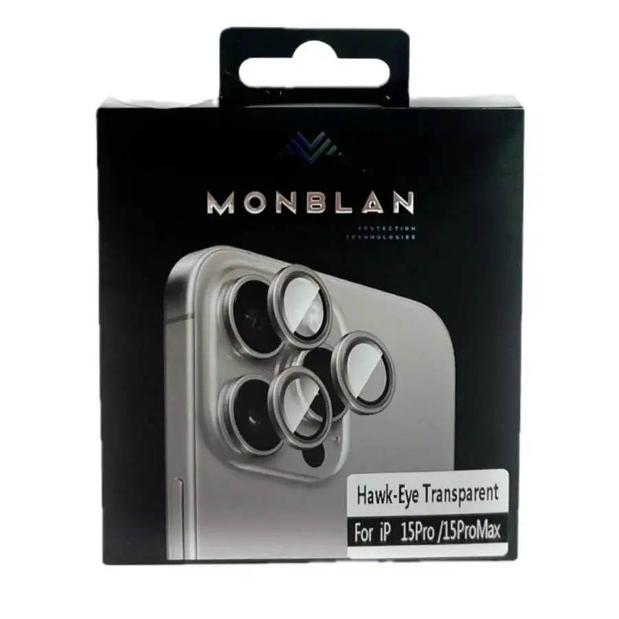 Защитное стекло Monblan для камеры iPhone 16 Pro/16 Pro Max Metal Ring Series - Black