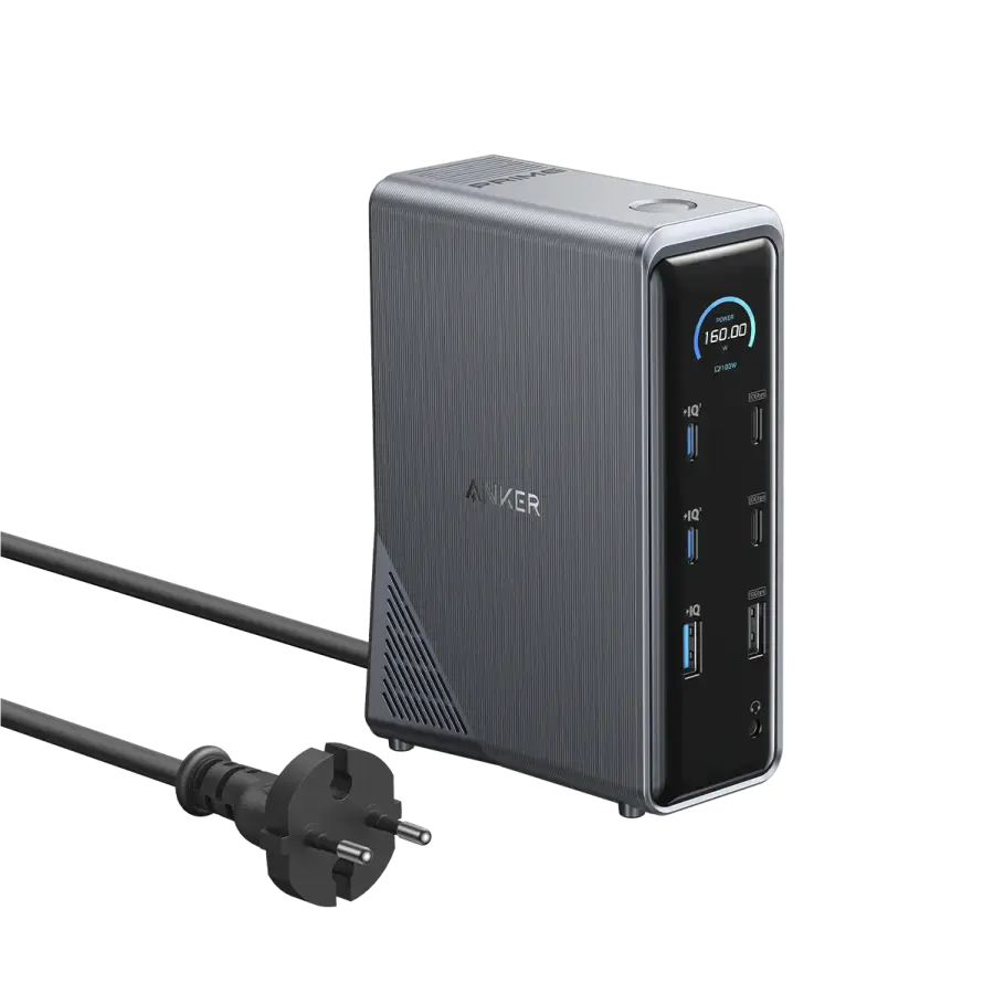 Зарядная док-станция Anker Prime Charging Docking Station [14-in-1, Dual Display, 160W] (A83B61A1)