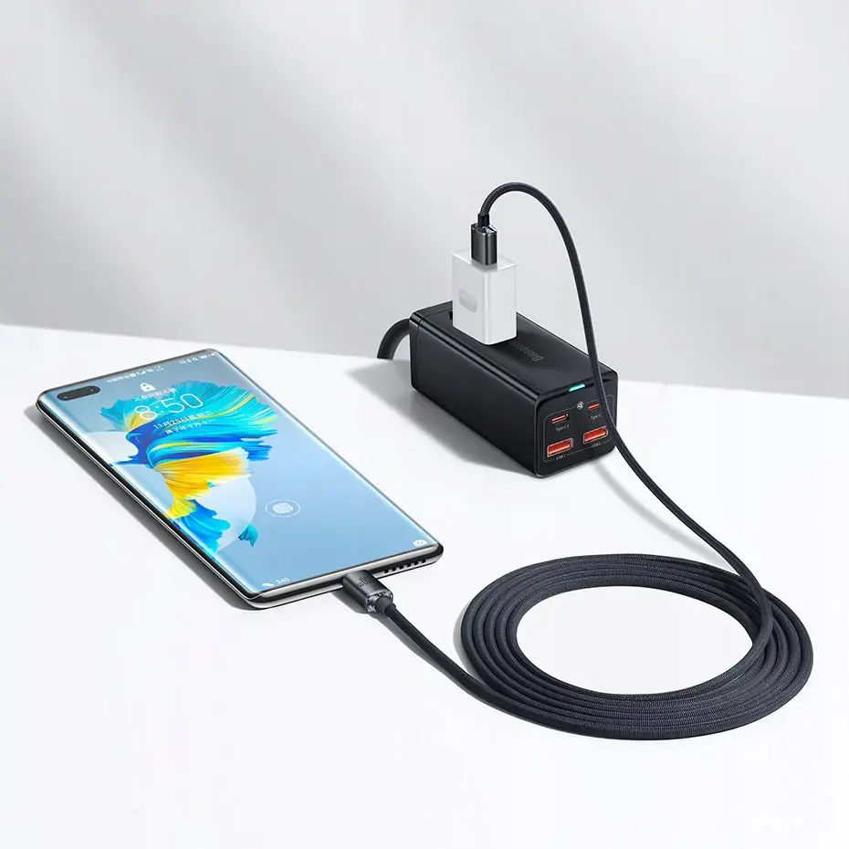 Зарядный кабель Baseus Crystal Shine Series Fast Charging Cable USB to Type-C 100W 1.2m - Black (CAJY000401)