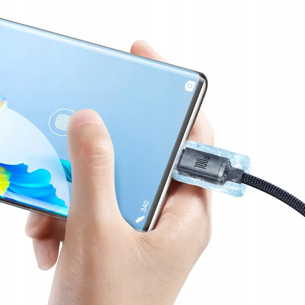 Зарядный кабель Baseus Crystal Shine Series Fast Charging Cable USB to Type-C 100W 1.2m - Black (CAJY000401)