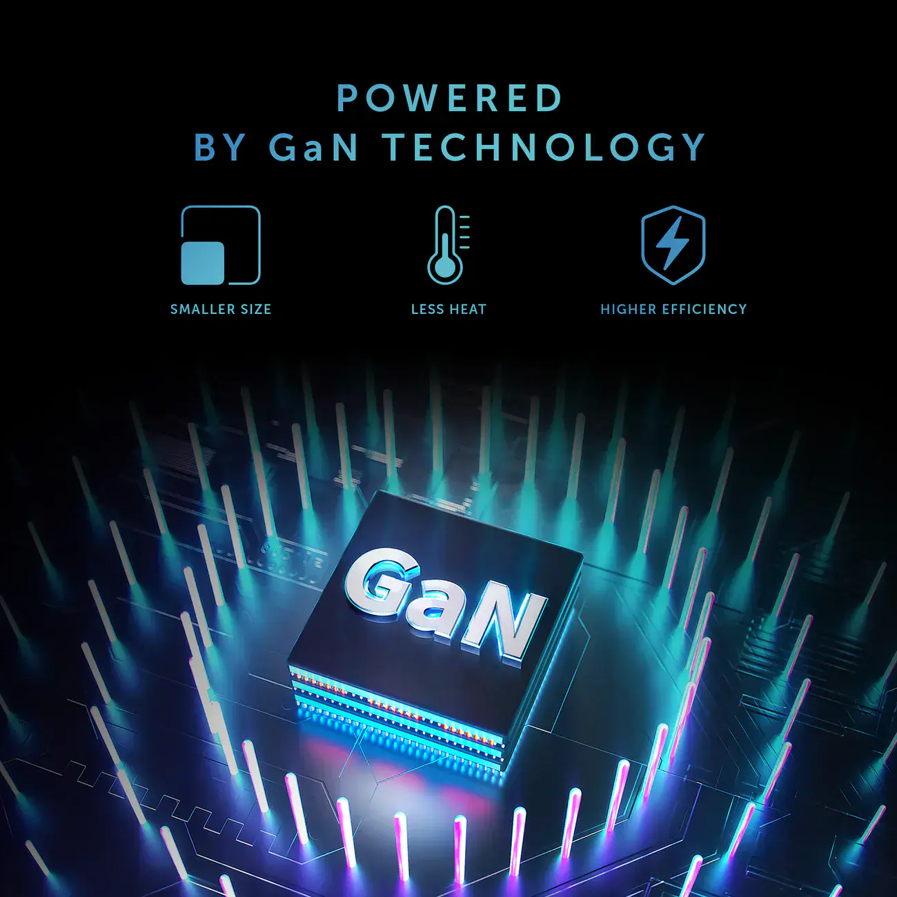 Зарядное устройство Native Union Fast GaN Charger PD 67W 3 Ports - Black (FAST-PD67-BLK-2CA)