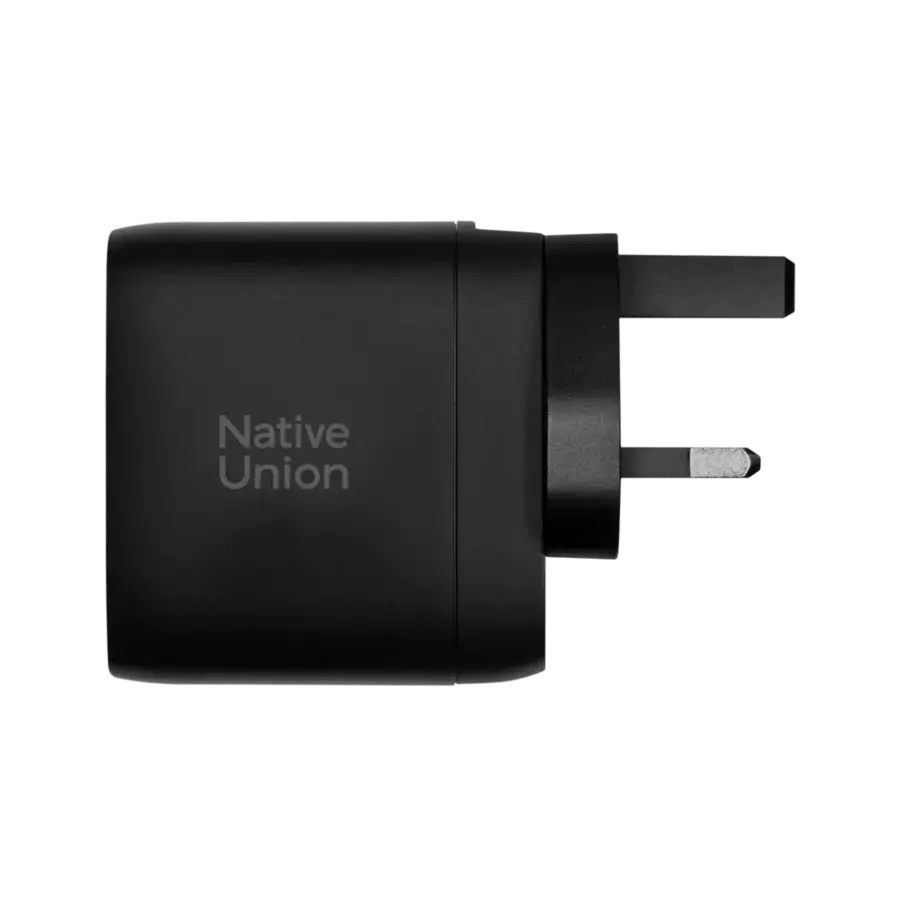 Зарядний пристрій Native Union Fast GaN Charger PD 67W 3 Ports - Black (FAST-PD67-BLK-2CA)