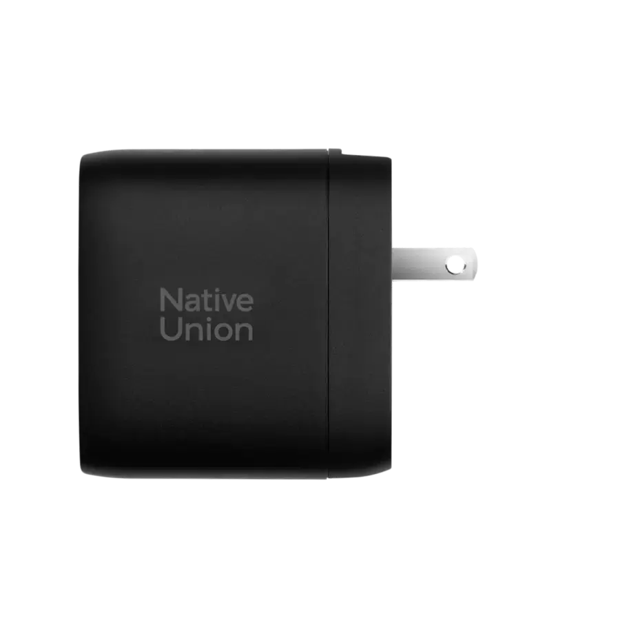 Зарядний пристрій Native Union Fast GaN Charger PD 67W 3 Ports - Black (FAST-PD67-BLK-2CA)