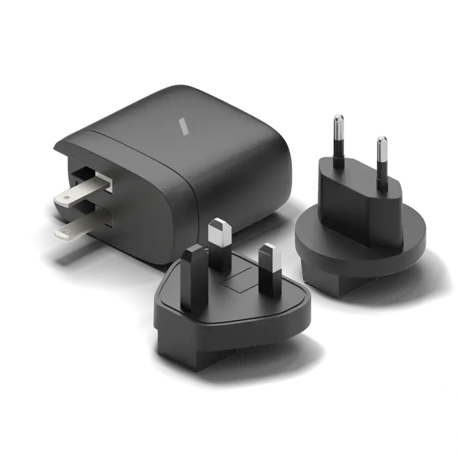 Зарядний пристрій Native Union Fast GaN Charger PD 67W 3 Ports - Black (FAST-PD67-BLK-2CA)