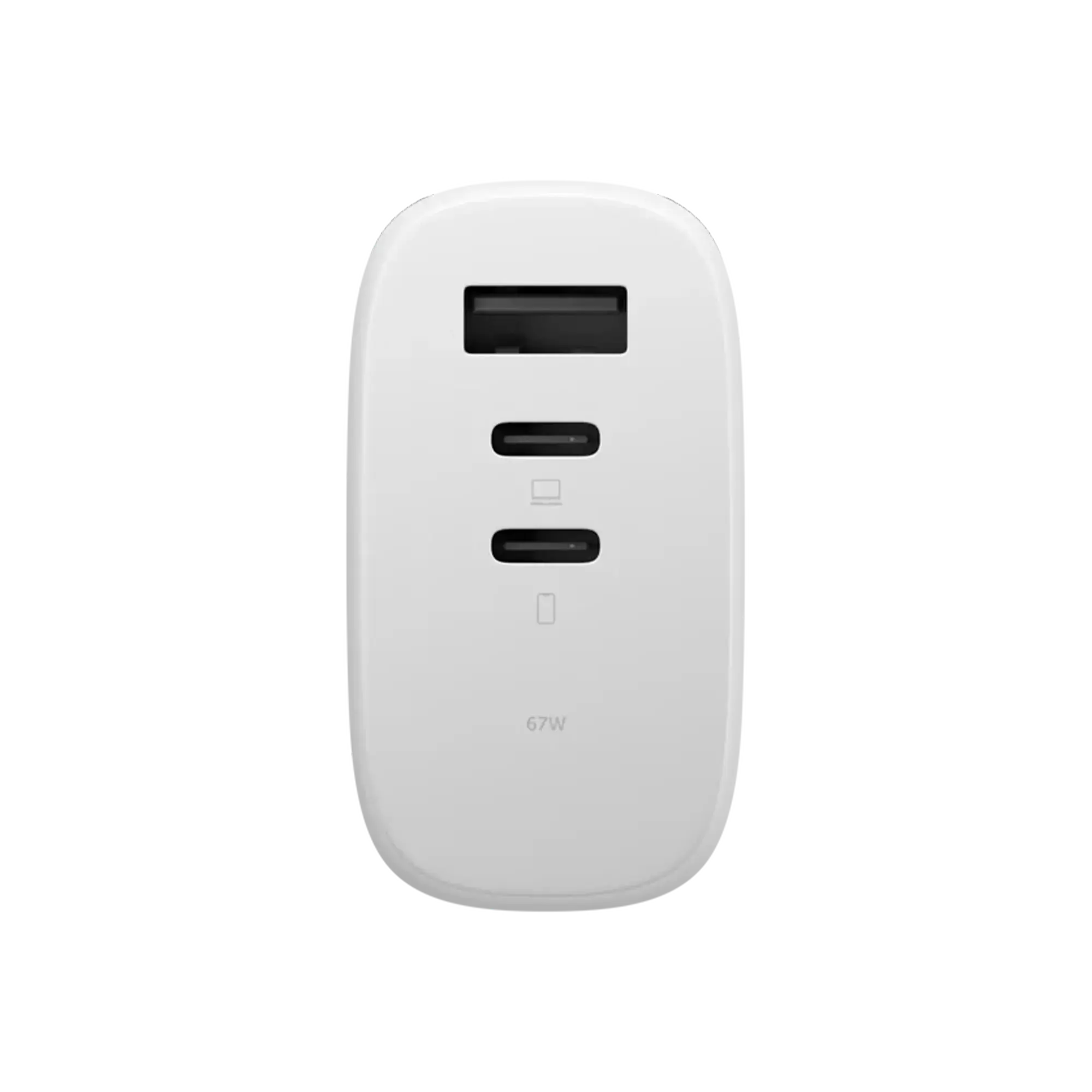 Зарядний пристрій Native Union Fast GaN Charger PD 67W 3 Ports - White (FAST-PD67-WHT-2CA)
