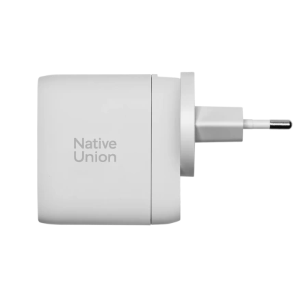 Зарядний пристрій Native Union Fast GaN Charger PD 67W 3 Ports - White (FAST-PD67-WHT-2CA)