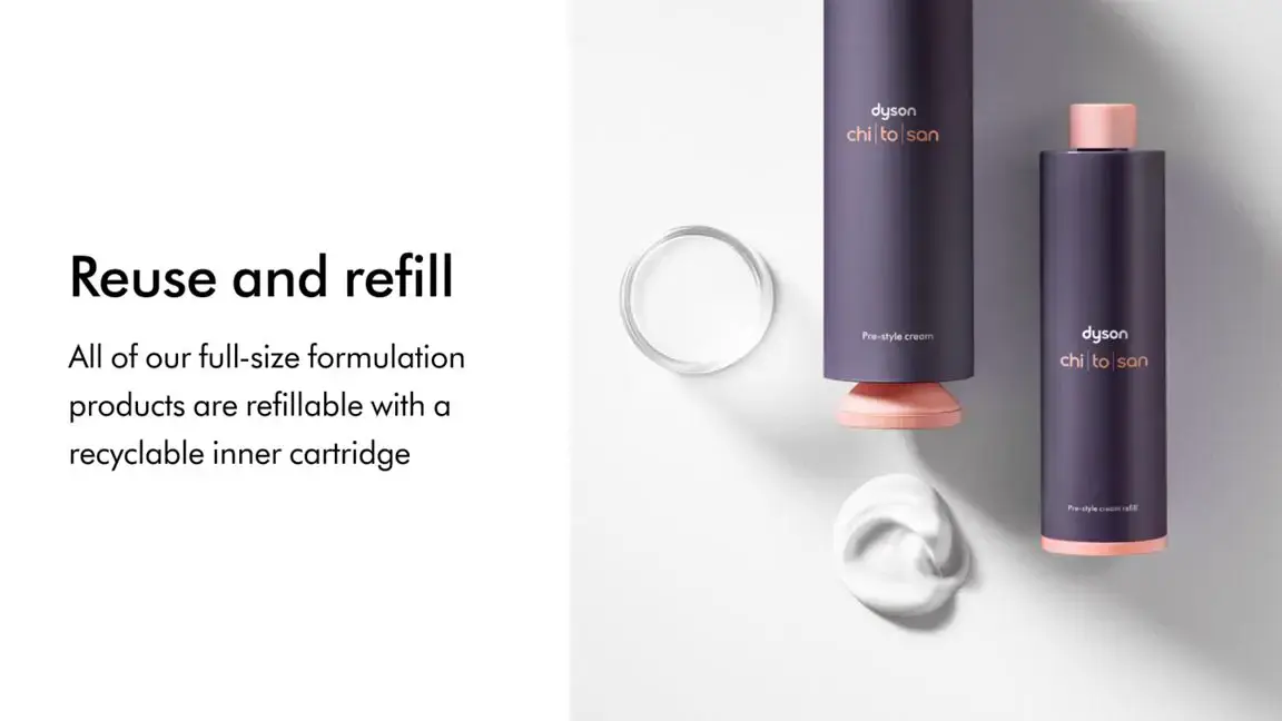 Змінний картридж [заправка] Dyson Chitosan Pre-style cream Straight to wavy rich conditioning refill 100ml (521919-01)