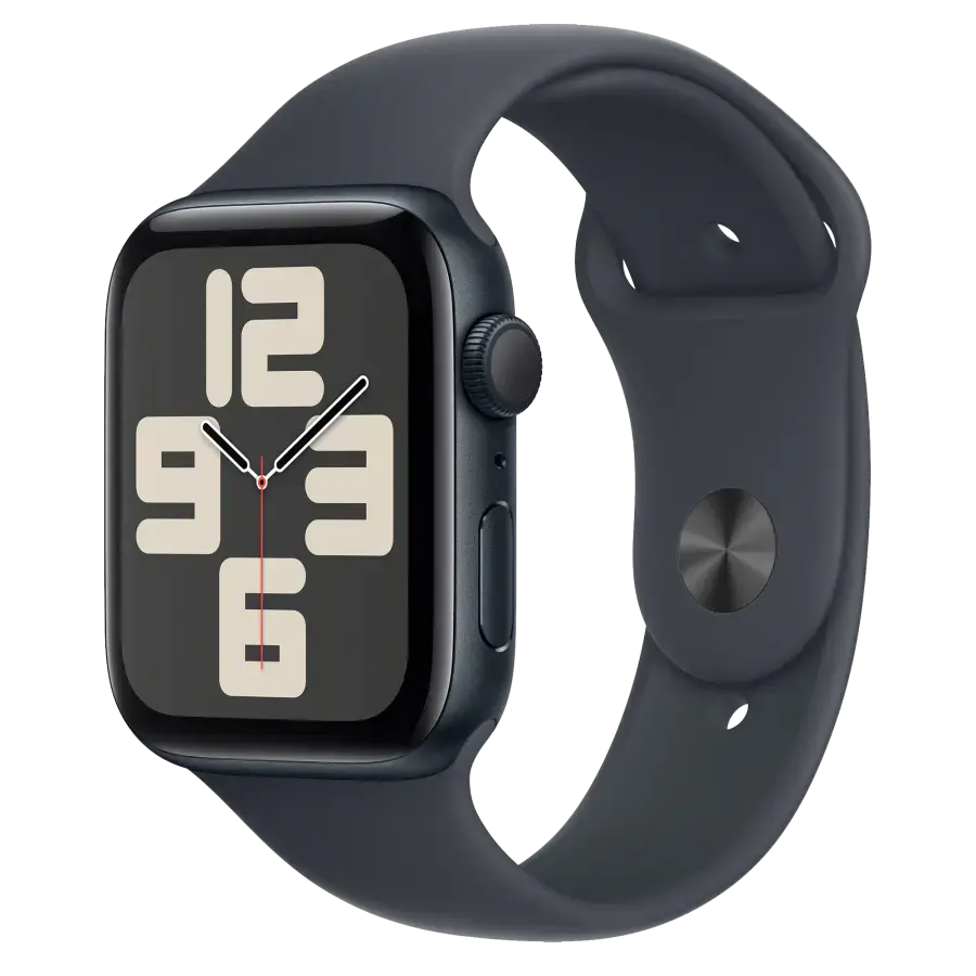 Apple Watch SE 2 2024 GPS 44mm Midnight Aluminum Case with Midnight Sport Band - M/L (MXEK3)