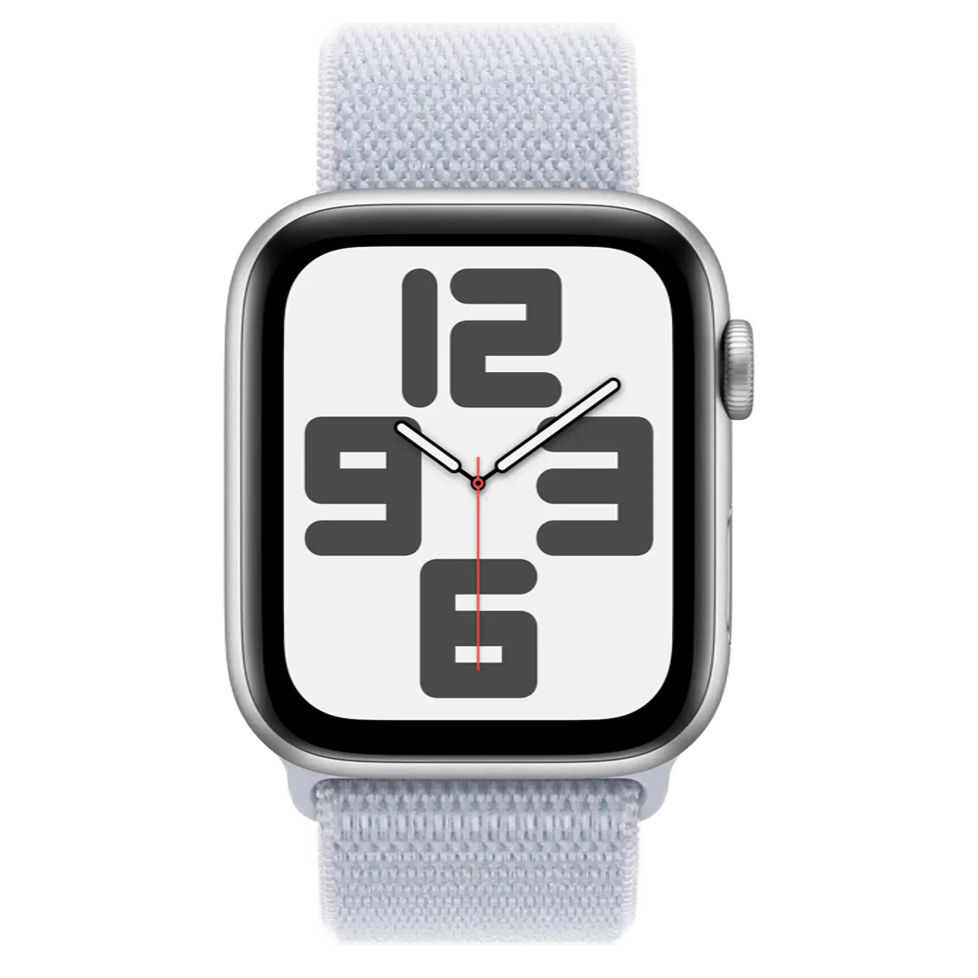 Apple Watch SE 2 2024 GPS + Cellular 40mm Silver Aluminum Case with Blue Cloud Sport Loop (MYJ83, MXGE3)