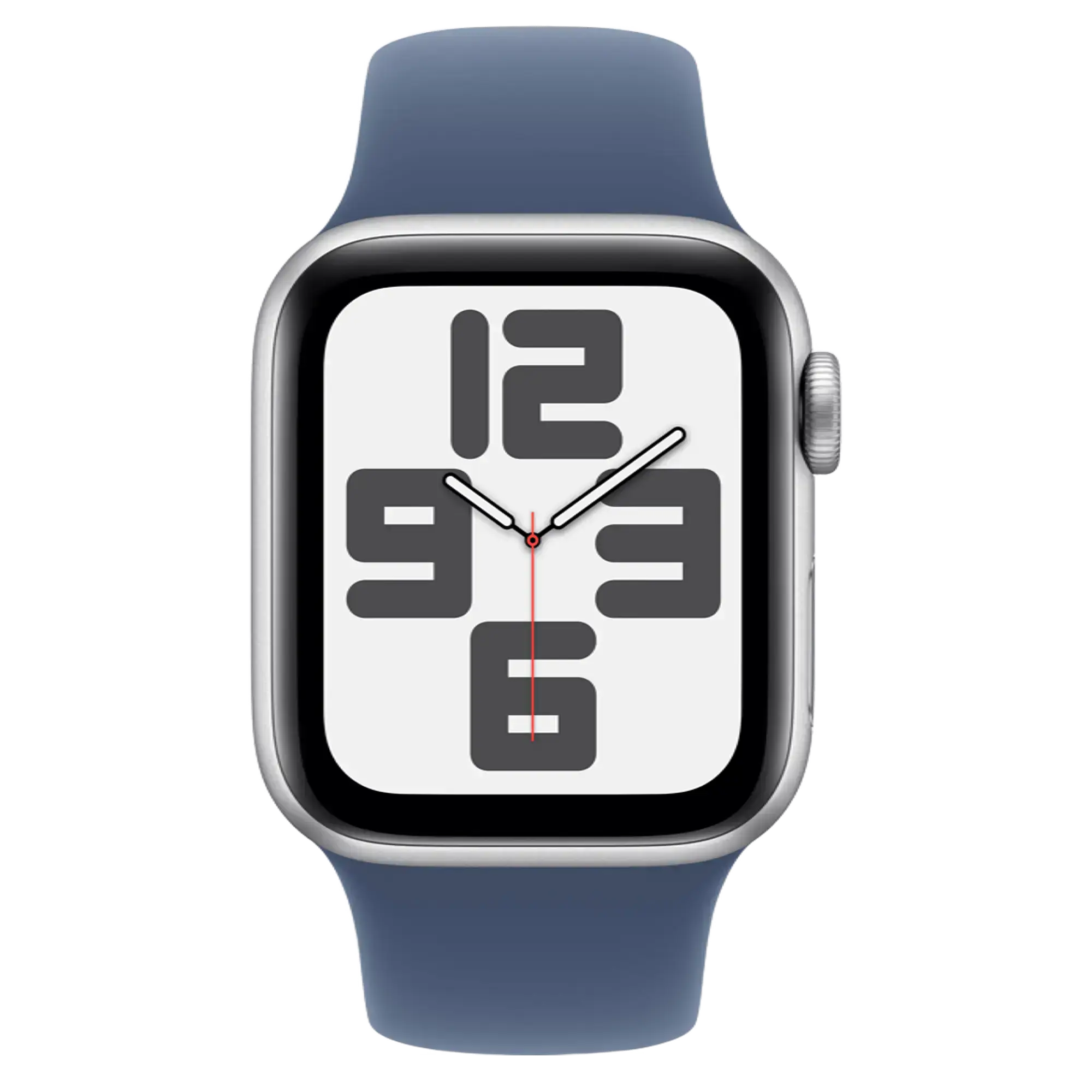 Apple Watch SE 2 2024 GPS + Cellular 40mm Silver Aluminum Case with Denim Sport Band - M/L (MXFW3, MXGG3)