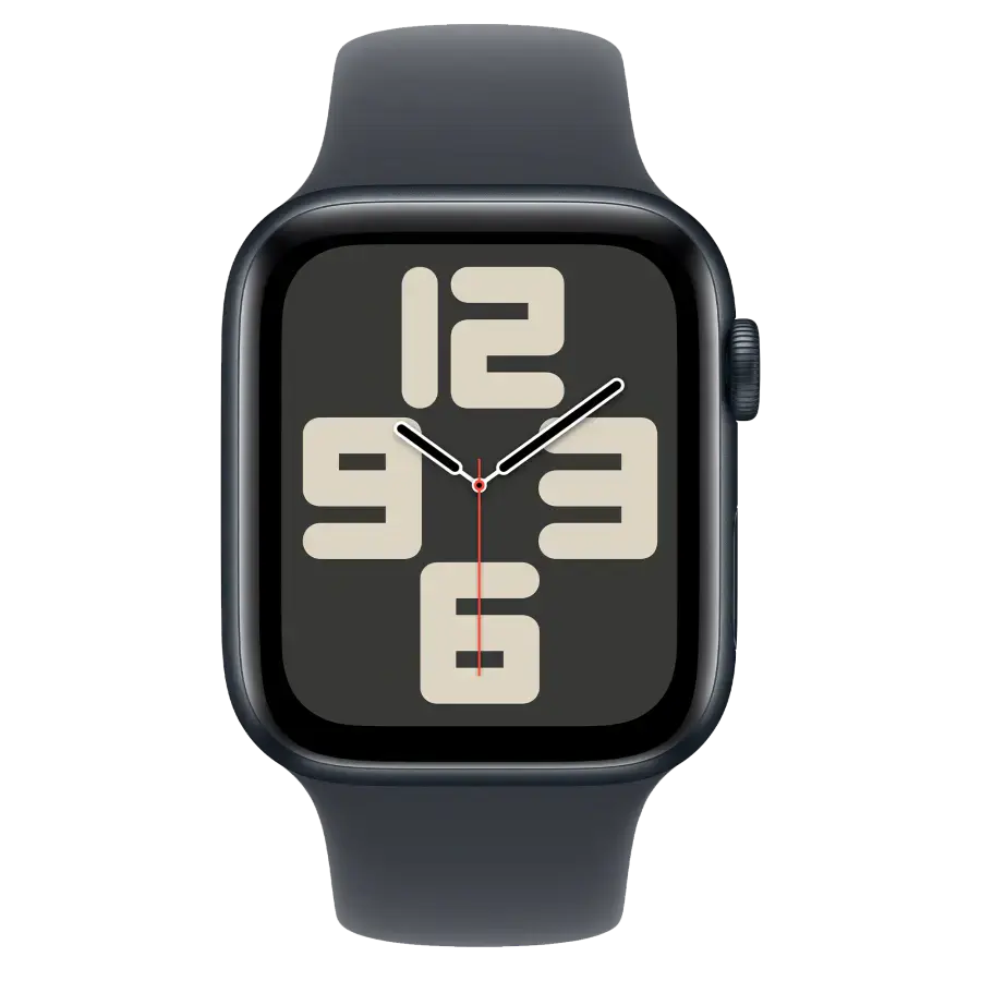 Apple Watch SE 2 2024 GPS + Cellular 44mm Midnight Aluminum Case with Midnight Sport Band - M/L (MXG23, MXGM3)