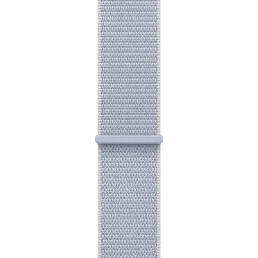 Apple Watch SE 2 2024 GPS + Cellular 44mm Silver Aluminum Case with Blue Cloud Sport Loop (MXG63, MXGR3)