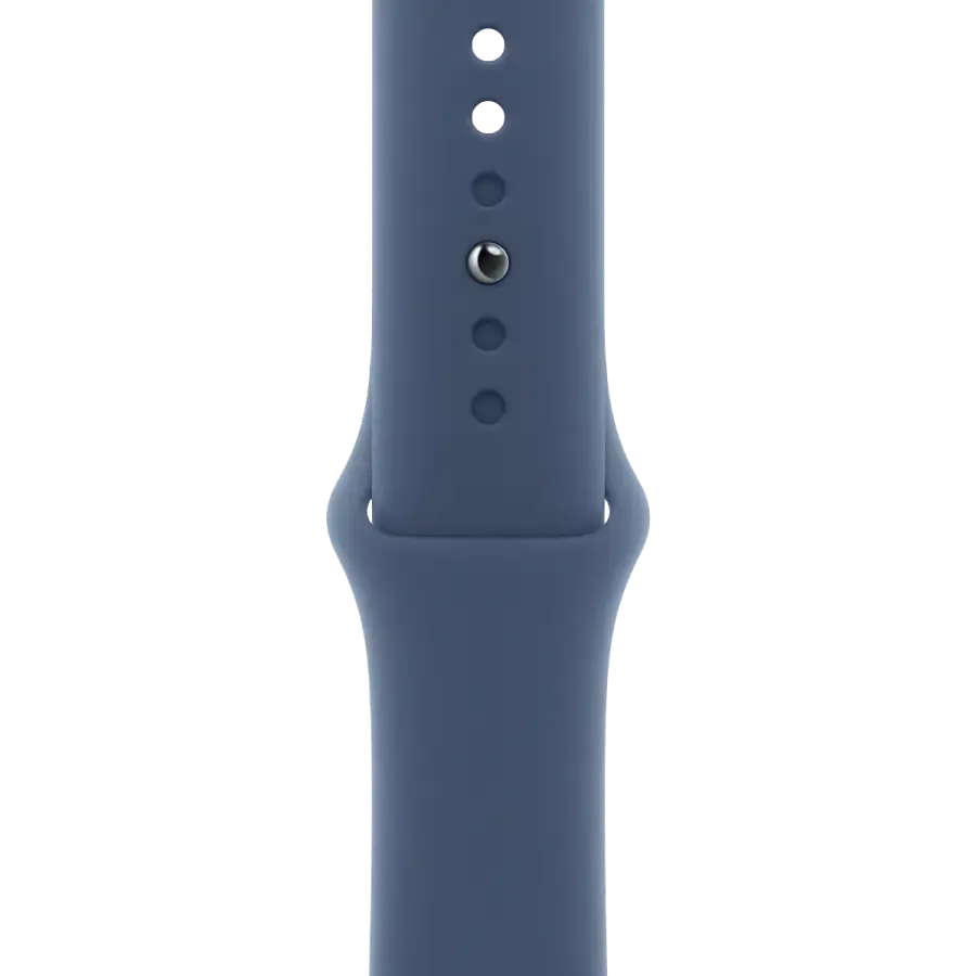 Apple Watch Series 10 GPS 46mm Silver Aluminum Case with Denim Sport Band - S/M (MWWL3)