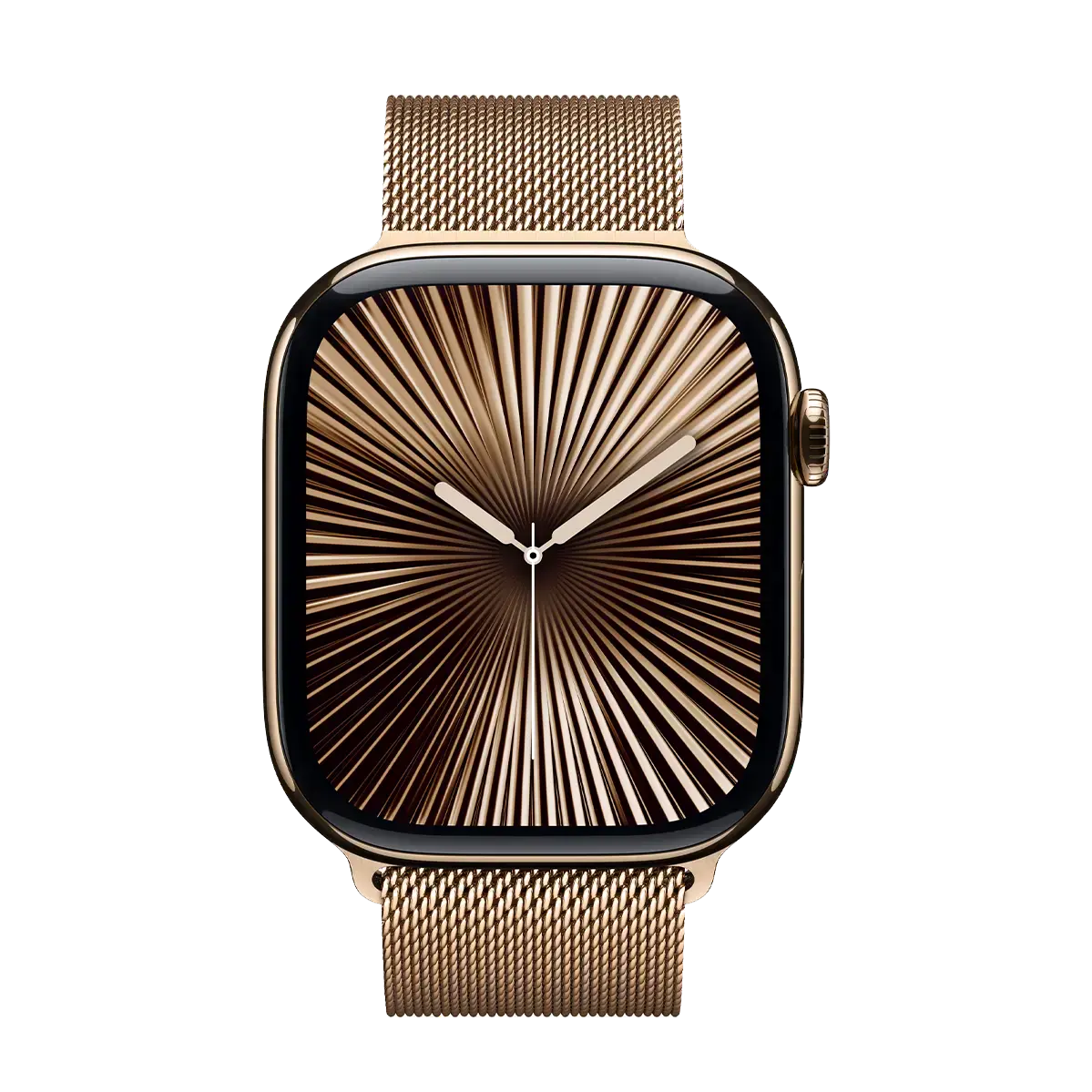 Apple Watch Series 10 GPS + Cellular 42mm Gold Titanium Case with Gold Milanese Loop (MX083)