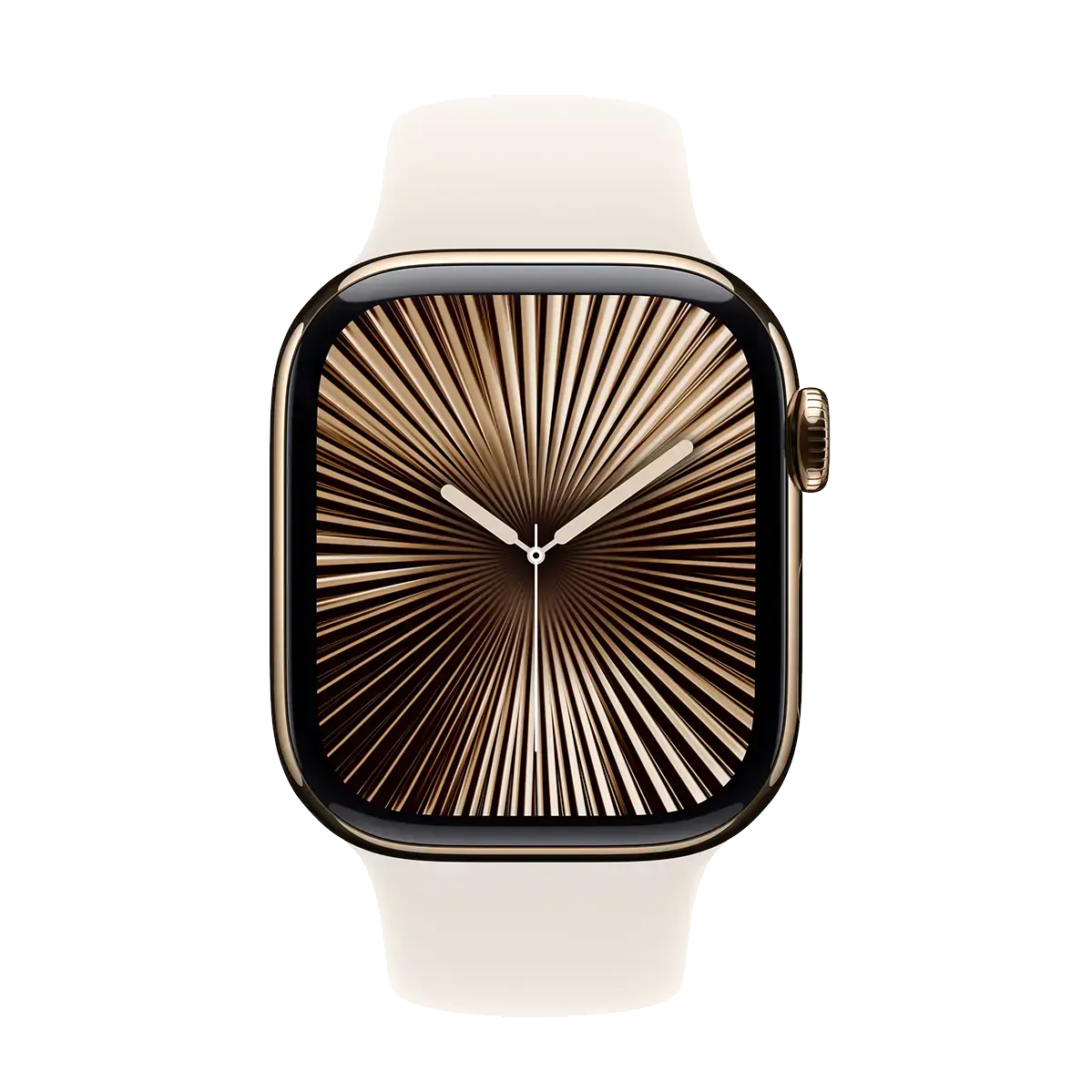 Apple Watch Series 10 GPS + Cellular 42mm Gold Titanium Case with Starlight Sport Band - M/L (MX073)