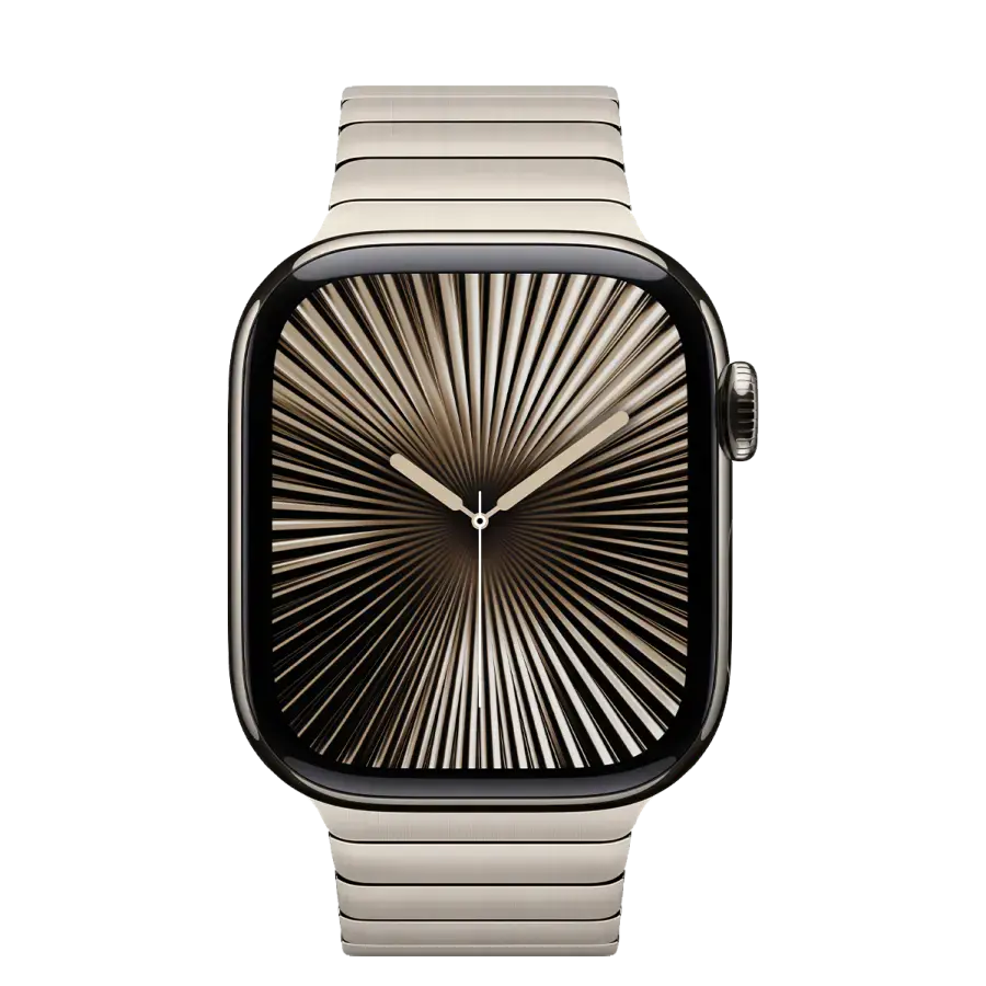 Apple Watch Series 10 GPS + Cellular 42mm Natural Titanium Case with Natural Link Bracelet (MX0J3+MXMA3)